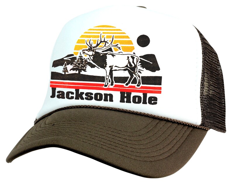 Jackson Hole Mesh Trucker Hat Cap Snapback Etsy