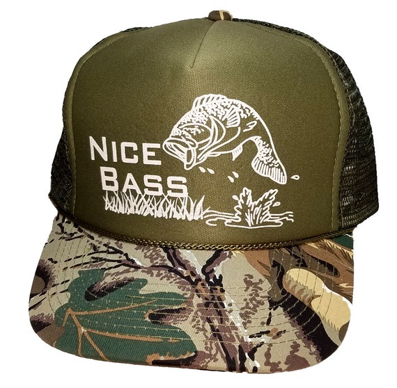 ThatsRad Trout Tan Camo Camouflage Fly Fishing Snapback Mesh Trucker Hat Cap