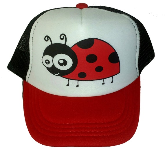 Kid S Toddler Girls Ladybug Snapback Mesh Trucker Hat Cap Etsy