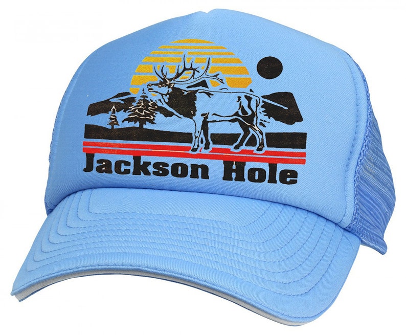 Jackson Hole Mesh Trucker Hat Cap Snapback Etsy