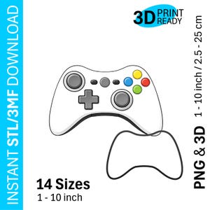 Game Controller | Cookie Cutter STL/3MF | 14 Sizes | Instant Download