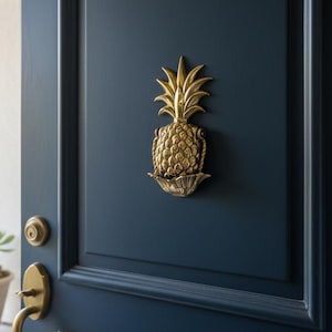 Solid Brass Pineapple Door Knocker | Vintage Farmhouse Decor
