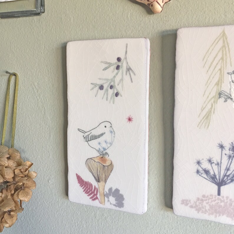 Bird Wall Art decorative Ceramic Tile Art Bird Hanging Tile Etsy