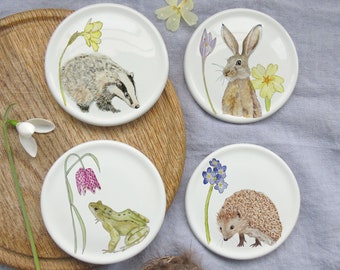 Spring Coasters - Wildlife Homeware Gift - Animal Coasters - gift for nature lovers - spring themed gift - easter gift - easter tableware-