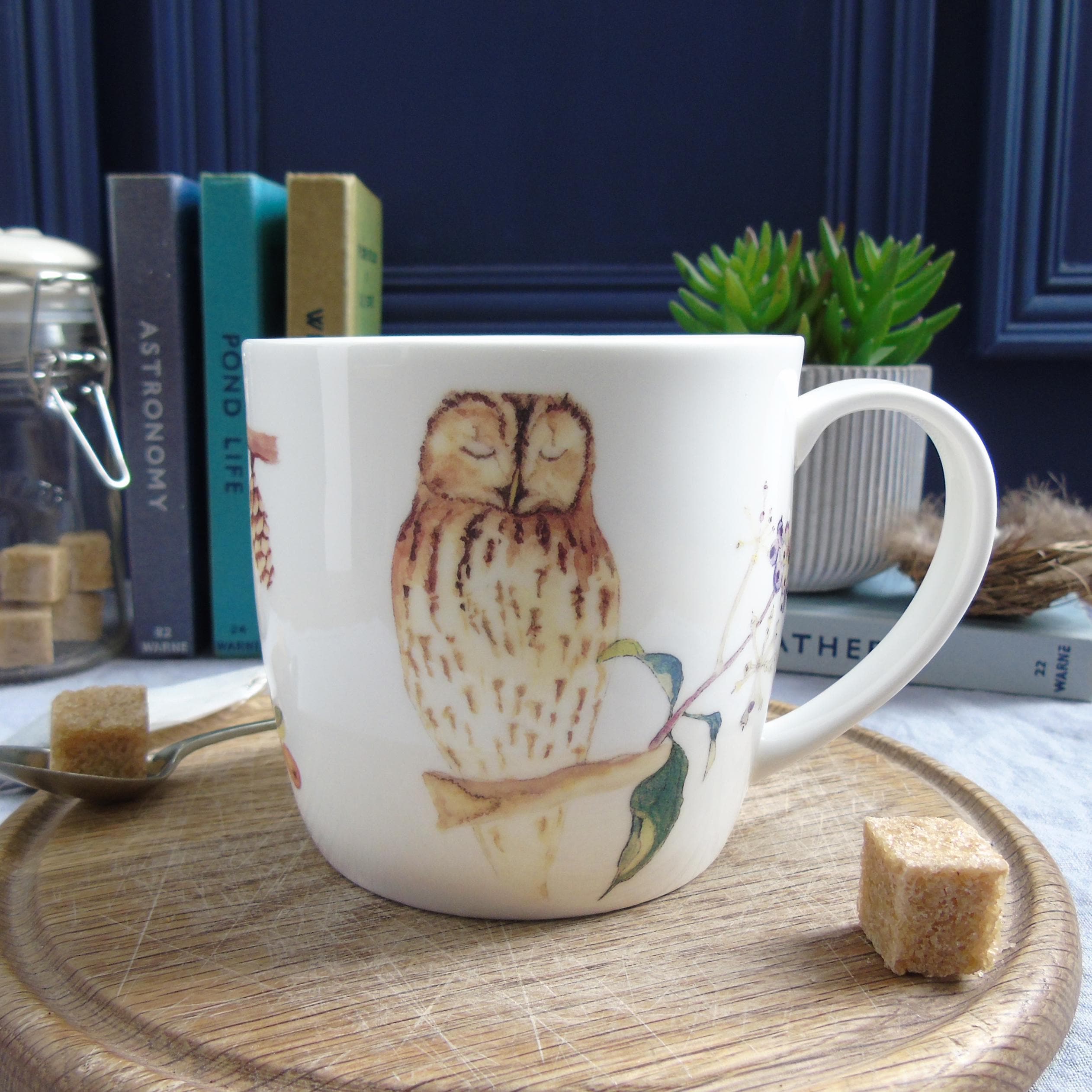 Tawny owl Mug - Bone China Mug - wildlife Mug - autumnal mug - Gift For nature Lovers -Coffee Mug - 