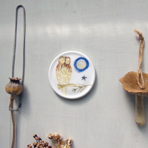 Tawny Owl mini wall plate - owl Homeware Gift - Nature wall art - Wall Decor-Bird Decor-Bird Gift Idea-Nature Gift-Decorative Plates