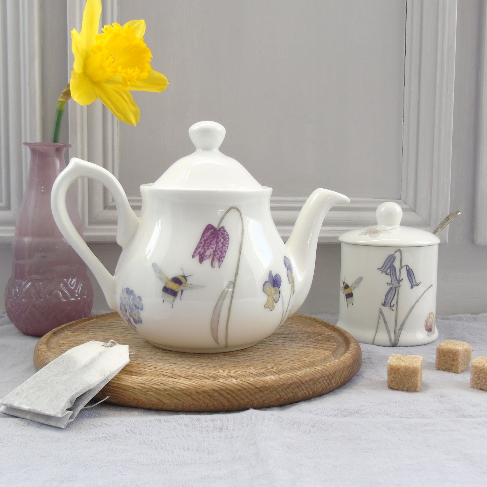 Bee teapotone person Teapotspring flower teapotsmall Etsy