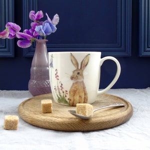 Hare Mug - Bone China Mug - wildlife Mug - autumnal mug mug - Gift For nature Lovers -Coffee Mug - Tea Mug - Bone China Coffee Mug