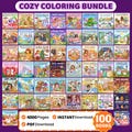 Cozy Coloring Book Bundle, 4000+ Pages (PDF Download)