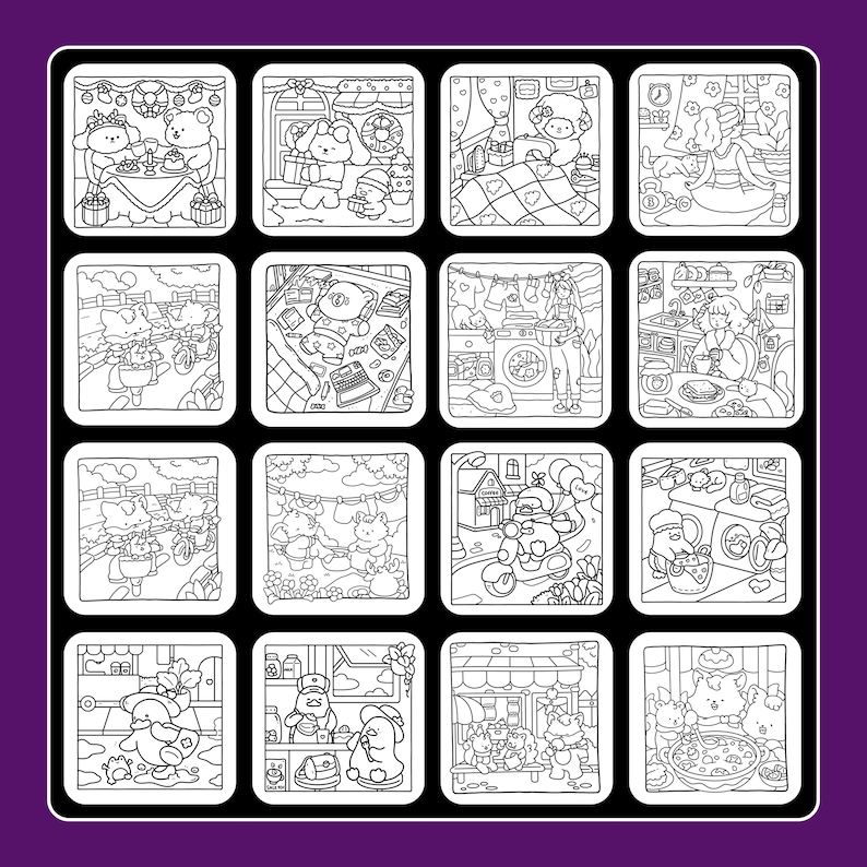 Cozy Coloring Book Bundle, 4000+ Pages (PDF Download) image 5