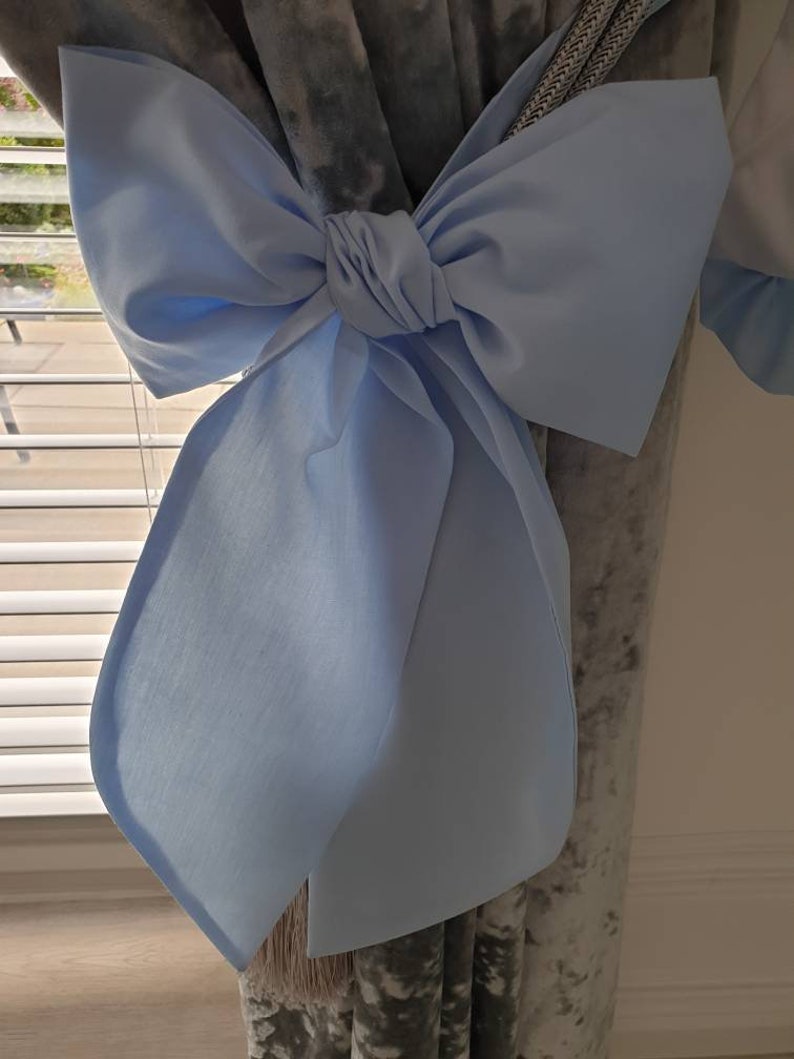 Tie backs 1 pair of Curtain hold back Bows Shabby Chic Bows Etsy