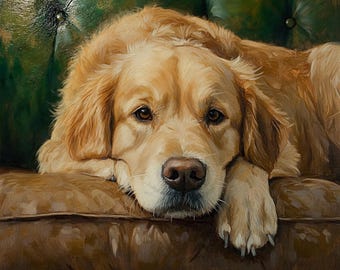 Custom Pet Portrait Oil Painting on Canvas Hand Painted Dog Portrait from Photo Commission Memorial Pet Loss Gift for Dog Lovers