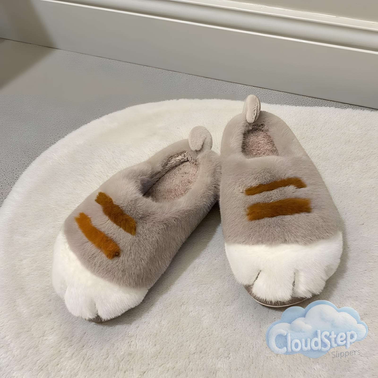 Zureto Cat Paw Print Schoen voor Vrouwen Mannen Winter Fluffy Pluche