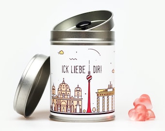 Boîte cadeau BERLIN avec couvercle aromatique, boîte à thé