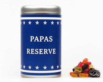 XXL geschenkblik PAPAS RESERVE 750ml personaliseerbaar