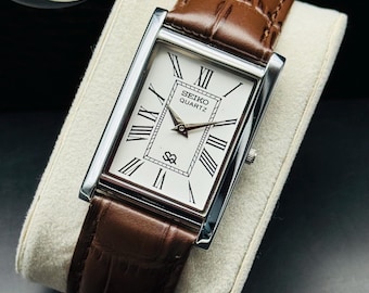 Seiko Dolce 9521-5060 Two-toned Tank / Rectangle Watch - Etsy