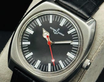 Vintage Ulysse Nardin Men’s Wrist Watch: Restored Swiss Manual Winding-Black Dial