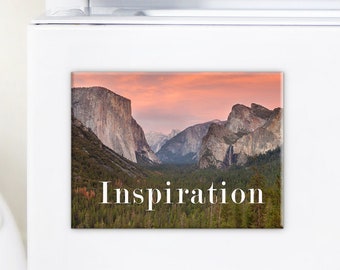 Inspiration, Yosemite Valley Fridge Magnet, Inspirational Quotes, Motivational, Kitchen Decor, Birthday Gift Ideas, Small Gifts,