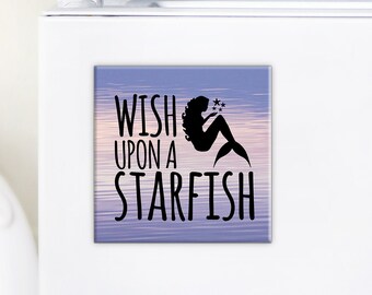 Mermaid, Fridge Magnet, Gift for Girl, Mermaid Gifts, Mythical Creatures, Ocean, Kitchen Decor, Locker Magnet, Birthday Ideas, Small Gifts