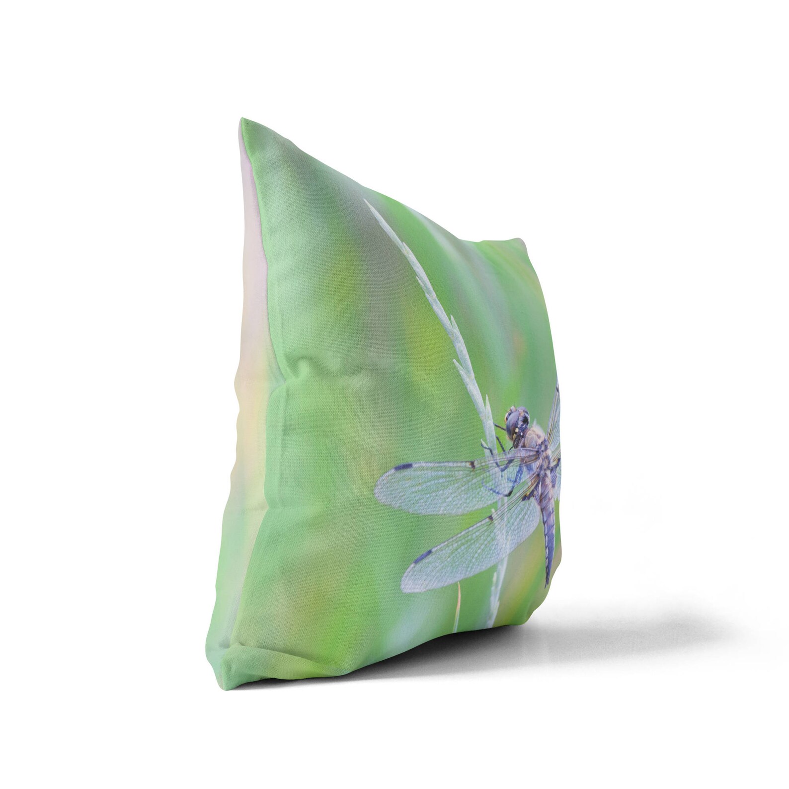 Dragonfly Pillow Cover Nature Photography Green Home Decor Etsy