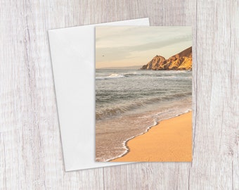 Greeting Cards - Half Moon Bay Beach  - California Landscape, Seaside, Pacific Ocean Stationary - Blank Cards - Printed on Recycled Paper