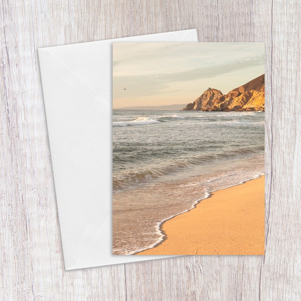 Greeting Cards - Half Moon Bay Beach  - California Landscape, Seaside, Pacific Ocean Stationary - Blank Cards - Printed on Recycled Paper