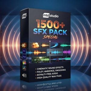 1500+ Cinematic Sound Effects Pack | Film, Trailer & Reels, Risers