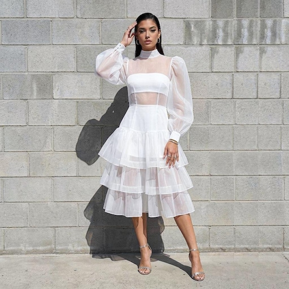 structured midi dress with sleeves TORI STRUCTURED MIDI DRESS IN BLACK | CULT MIA