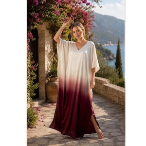 ombre silk chiffon maxi dress Exclusive Ombr-Effect Silk Chiffon Maxi Dress By Francesca Miranda