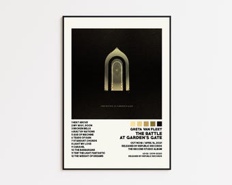 Greta Van Fleet Posters / The Battle at Garden's Gate Poster / Greta Van Fleet, Album Cover Poster / Poster Print Wall Art, Custom Poster