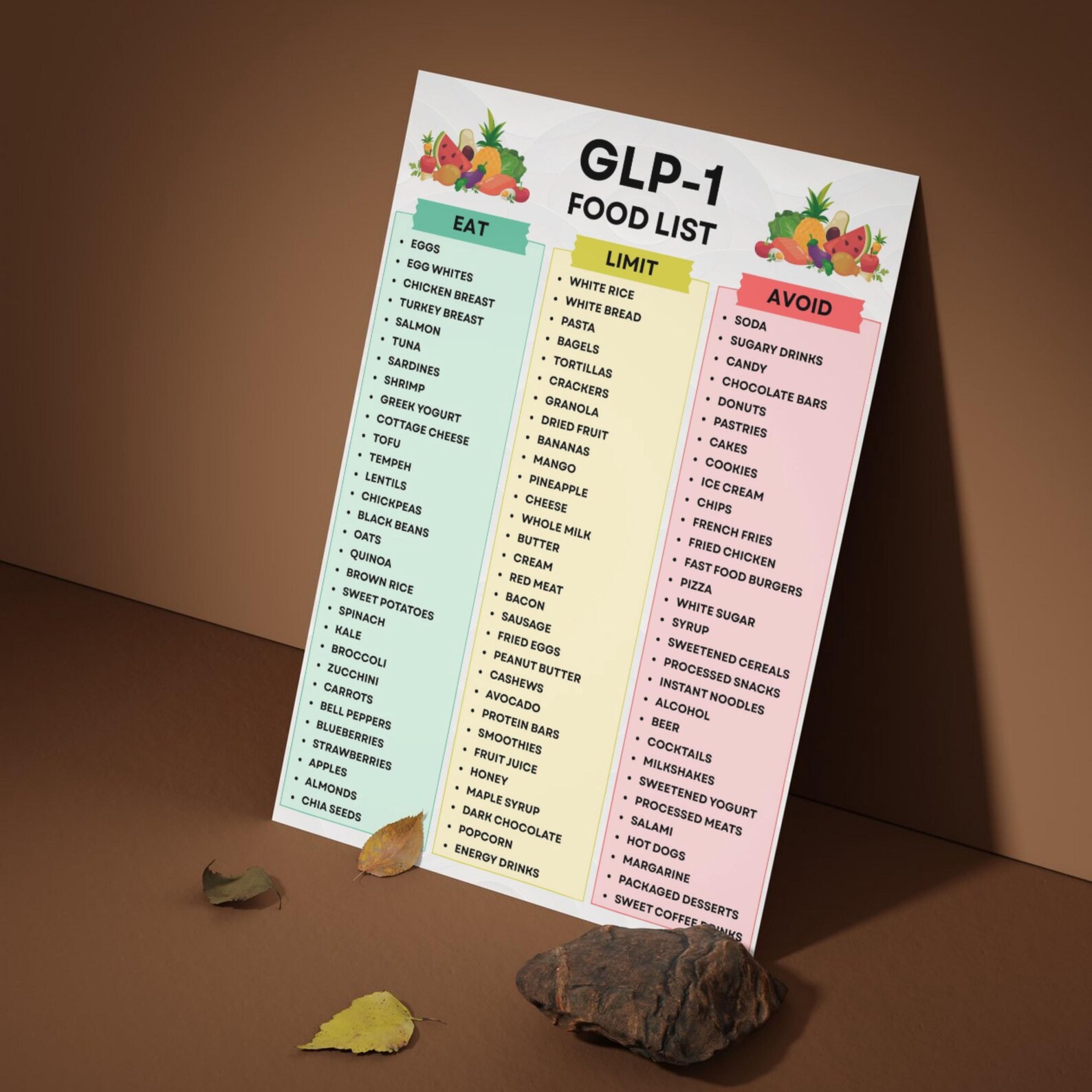 Picture of Glp 1 Food List Printable, Glp 1 Foods to Avoid List, Glp 1 Diet Plan ...