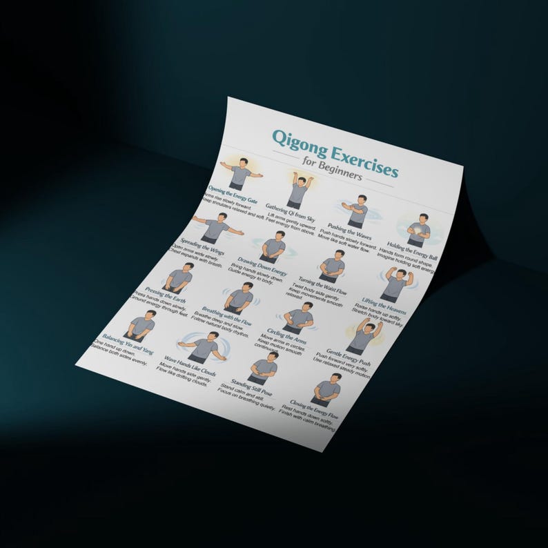 Esercizi di Qigong per principianti, tabella di allenamento Qigong, PDF ...