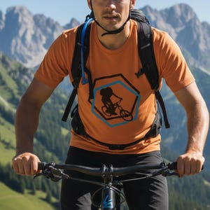 Hex Flow Mountain Bike T-Shirt: Downhill Rider Graphic Tee