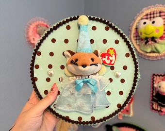 Sly Fox Beanie Baby Plushie Taxidermy Wall Hanging