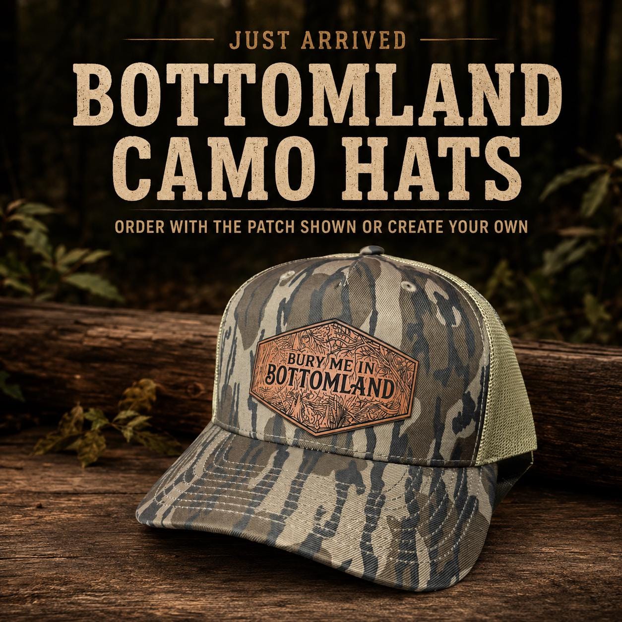 Bottomland Camo Hat - Etsy