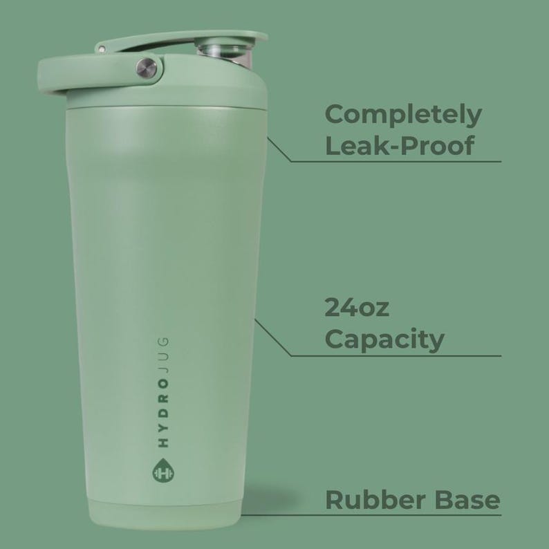 Personalized HydroJug Shaker 24oz | Custom Engraved Insulated Protein Bottle image 9