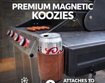 Magnetic Can Cooler | Premium Leatherette Regular Can Duster