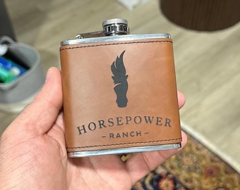 Heritage Collection Leatherette 6oz Hip Flask – Custom Engraved