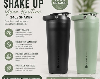 Personalized HydroJug Shaker 24oz | Custom Engraved Insulated Protein Bottle