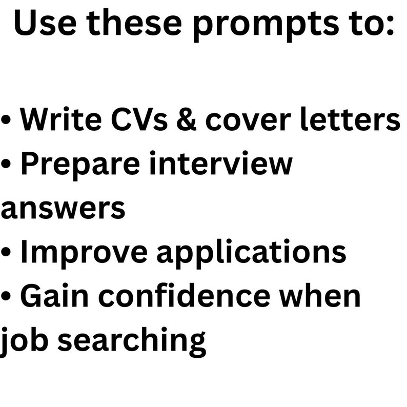 ChatGPT Job Search Prompts for Job Seekers and Graduates | Digital Download image 4