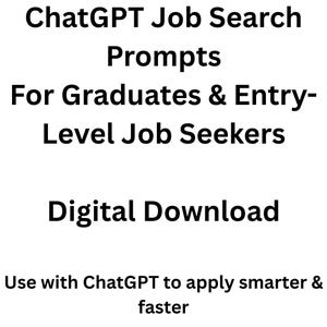 ChatGPT Job Search Prompts for Job Seekers and Graduates | Digital Download image 3