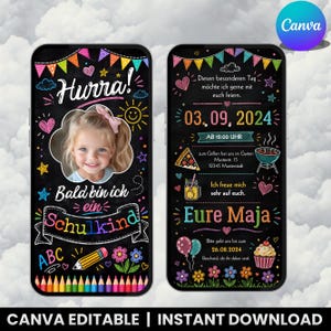 Editable School Enrollment Invitation | School Admission eCard | Back to School Invite | Canva Template