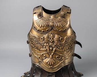 Handmade Roman Gladiator Armor Chest Plate – Antique Bronze Warrior Cuirass, LARP Costume
