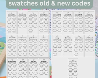 Ohuhu Honolulu 168 Kleurstalen sjabloon, nieuwe en oude codes, kleurenkaart voor alcoholmarkers, printbare digitale download