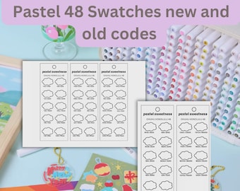 Ohuhu Honolulu B Sweetness Pastel 48 Kleurenkaart | Nieuwe & oude codes | Alcoholmarkerkaart | Kleurenreferentie, printbare PDF-download