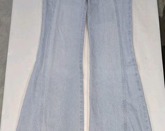 Free People Jeans Womens 25 Blue Denim Flared Casual Stretch