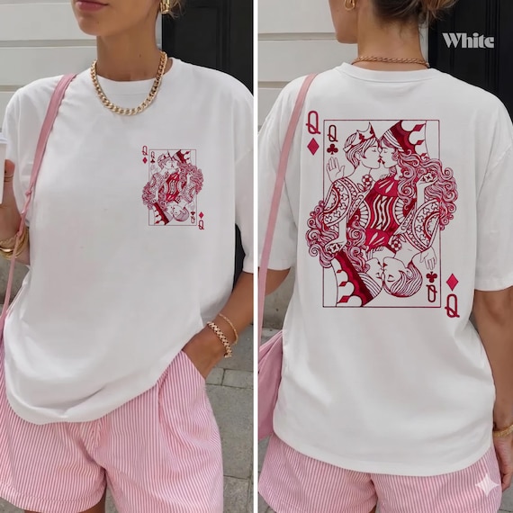 Lesbian Pride Vintage Tee Queer Aesthetic Clothing  Sapphic WLW T-shirt Subtle Lesbian Pride Gift Retro Tarot Style Graphic Tee Two Queens