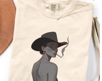 Pride lesbisk skjorta subtil lesbisk konst queer cowgirl grafisk t-shirt retro saffisk konst pride månad gåva minimalistisk lesbisk klädsel komfortfärg