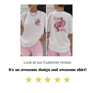 Lesbisk Pride Vintage-T-shirt Queer Estetiska Kläder Sapphic WLW T-shirt Subtil Lesbisk Pride-Gåva Retro Tarotstil Grafisk T-shirt Två Drottningar bild 16
