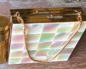 Mother of pearl inlay lipstick compact
